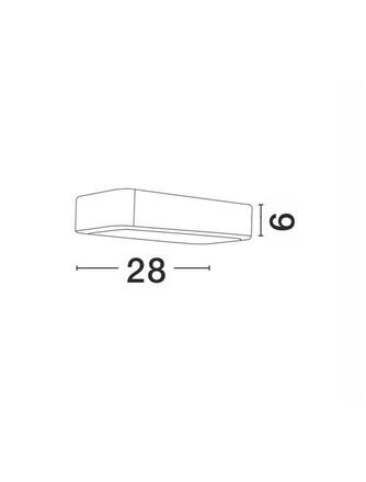 NOVA LUCE venkovní nástěnné svítidlo NED tmavě šedý hliník skleněný difuzor LED 2x6W 3000K 220-240V 2x38st. IP54 světlo po dvou stranách 9104021