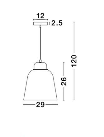 NOVA LUCE závěsné svítidlo VICTORIA modrý a bílý hliník bílý PVC kabel E27 1x12W IP20 bez žárovky 9104263