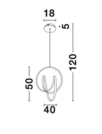 NOVA LUCE závěsné svítidlo RINGS černý hliník a akryl LED 43W 230V 3000K IP20 stmívatelné 9104311