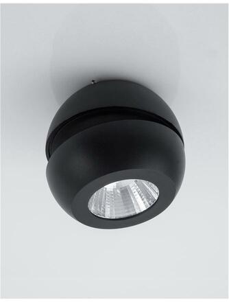 NOVA LUCE bodové svítidlo GON černý hliník LED 5W 230V 3000K IP20 9105101