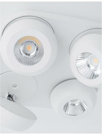 NOVA LUCE bodové svítidlo GON bílý hliník LED 4x5W 230V 3000K IP20 9105203