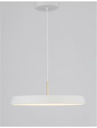 NOVA LUCE závěsné svítidlo VETRO matný bílý hliník a akryl LED 41W 230V 3000K IP20 910621