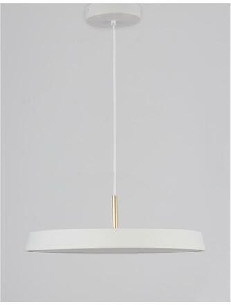 NOVA LUCE závěsné svítidlo VETRO matný bílý hliník a akryl LED 41W 230V 3000K IP20 910621