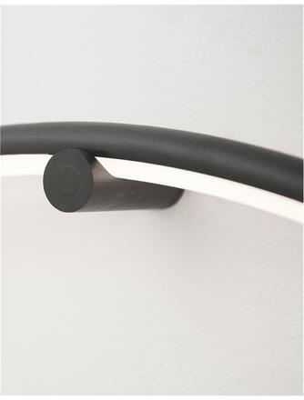 NOVA LUCE nástěnné svítidlo RING černý hliník a akryl černý kabel LED 28W 230V 3000K IP20 stmívatelné 9108311