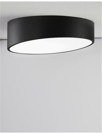 NOVA LUCE stropní svítidlo MAGGIO černý hliník matný bílý akrylový difuzor LED 60W 230V 3000K IP20 9111361