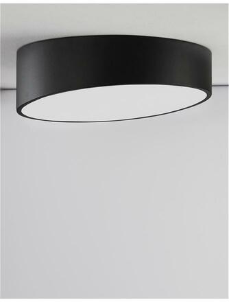 NOVA LUCE stropní svítidlo MAGGIO černý hliník matný bílý akrylový difuzor LED 60W 230V 3000K IP20 9111361