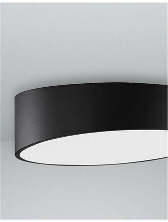 NOVA LUCE stropní svítidlo MAGGIO černý hliník matný bílý akrylový difuzor LED 60W 230V 3000K IP20 9111361