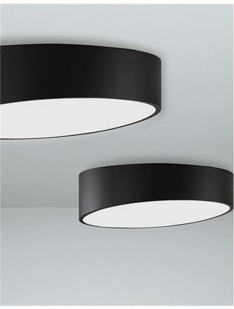 NOVA LUCE stropní svítidlo MAGGIO černý hliník matný bílý akrylový difuzor LED 60W 230V 3000K IP20 9111361