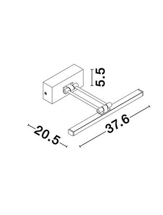 NOVA LUCE nástěnné svítidlo nad obrazy MARNELL antický mosazný kov a akryl LED 12W 230V 3000K IP20 9117301