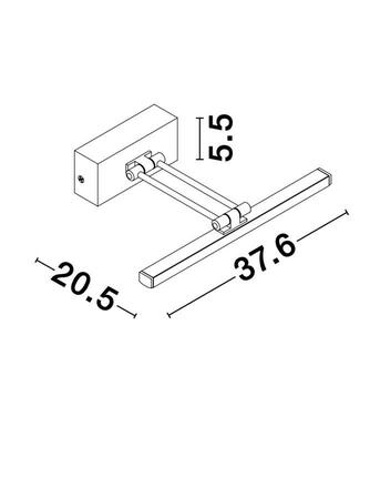 NOVA LUCE nástěnné svítidlo nad obrazy MARNELL kov barvy nikl a akryl LED 12W 230V 3000K IP20 9117302