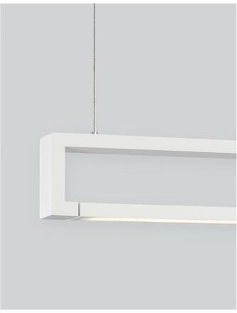 NOVA LUCE závěsné svítidlo LINE bílý hliník a akryl rotační LED 38W 230V 3000K IP20 9117338