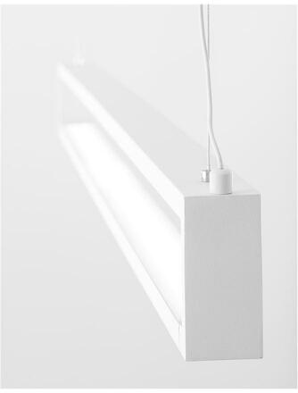 NOVA LUCE závěsné svítidlo LINE bílý hliník a akryl rotační LED 38W 230V 3000K IP20 9117338
