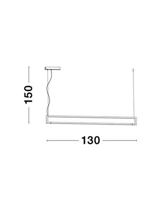 NOVA LUCE závěsné svítidlo LINE bílý hliník a akryl rotační LED 38W 230V 3000K IP20 9117338