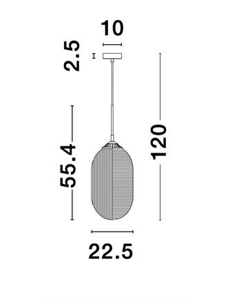 NOVA LUCE závěsné svítidlo ATHENA kouřové šedé sklo matný černý kov E27 1x12W 230V IP20 bez žárovky 9119110