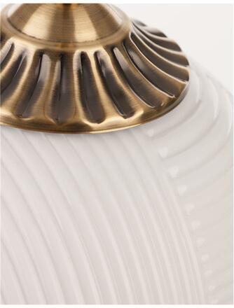 NOVA LUCE závěsné svítidlo ATHENA opálové sklo mosazný kov E27 1x12W 230V IP20 bez žárovky 9119112