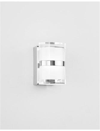 NOVA LUCE nástěnné svítidlo SABIA chrom hliník a akryl LED 10W 220-240V 3000K IP44 9122321