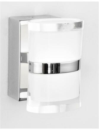 NOVA LUCE nástěnné svítidlo SABIA chrom hliník a akryl LED 10W 220-240V 3000K IP44 9122321