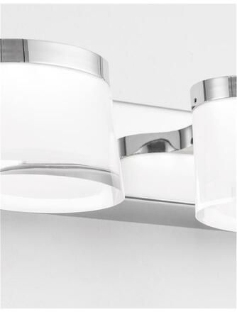 NOVA LUCE nástěnné svítidlo nad zrcadlo SABIA chrom hliník a akryl LED 15W 220-240V 3000K IP44 9122331