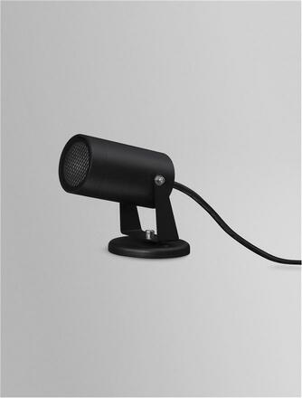 NOVA LUCE venkovní svítidlo s bodcem DESTRY černý hliník a čiré sklo plástvový difuzor proti oslnění GU10 1x10W 220-240V bez žárovky IP54 9136184