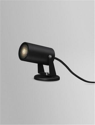 NOVA LUCE venkovní svítidlo s bodcem DESTRY černý hliník a čiré sklo plástvový difuzor proti oslnění GU10 1x10W 220-240V bez žárovky IP54 9136184