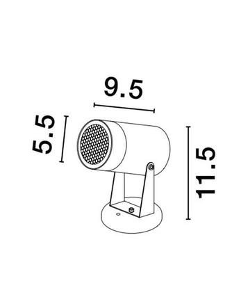 NOVA LUCE venkovní svítidlo s bodcem DESTRY černý hliník a čiré sklo plástvový difuzor proti oslnění GU10 1x10W 220-240V bez žárovky IP54 9136184