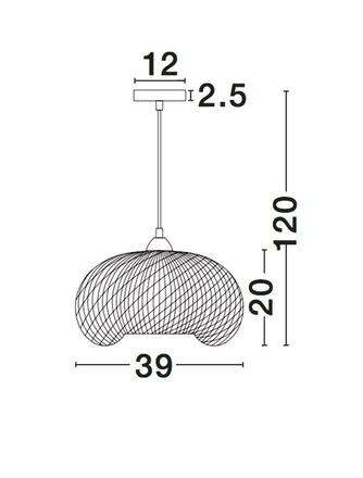 Nova Luce Závěsné svítidlo Scarlet z bambusu v přírodním hnědém tónu - pr. 390 x 200 x 950 mm, 40 W, hnědá NV 9142498