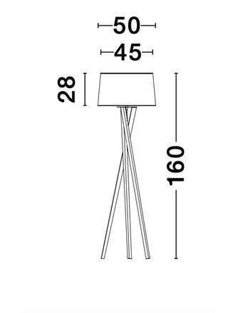 NOVA LUCE stojací lampa SALINO stínidlo slonovinová bílá hnědý kabel přírodní dřevo E27 1x12W 230V IP20 bez žárovky 9145061