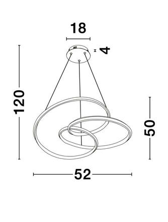 NOVA LUCE závěsné svítidlo MENTON černý hliník a akryl LED 43W 230V 3000K IP20 stmívatelné 9147112