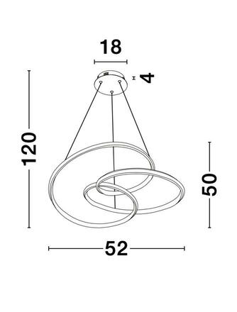 NOVA LUCE závěsné svítidlo MENTON kávově hnědý hliník a akryl LED 43W 230V 3000K IP20 stmívatelné 9147113