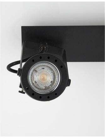 NOVA LUCE bodové svítidlo SALVA černý kov GU10 2x10W 230V IP20 bez žárovky 9155102