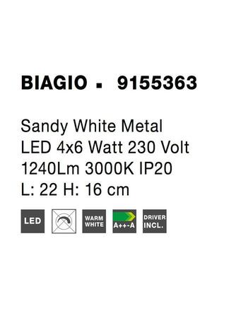 NOVA LUCE bodové svítidlo BIAGIO bílý kov LED 4x6W 230V 3000K IP20 9155363
