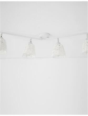 NOVA LUCE bodové svítidlo SION bílý kov bílý kabel E14 4x5W 230V IP20 bez žárovky 9155424