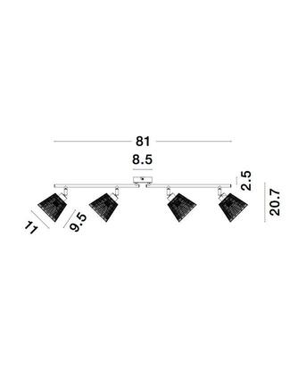 NOVA LUCE bodové svítidlo SION bílý kov bílý kabel E14 4x5W 230V IP20 bez žárovky 9155424