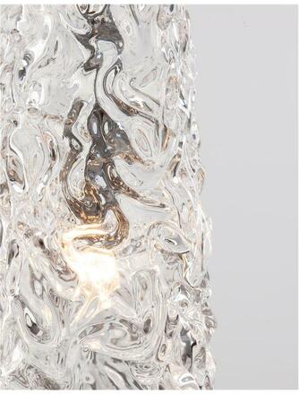 NOVA LUCE závěsné svítidlo KOVAC broušená zlatá ocel a čiré strukturované sklo G9 1x5W 230V IP20 bez žárovky 9160191