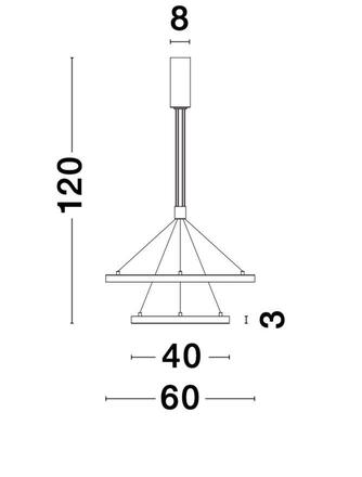 NOVA LUCE závěsné svítidlo EMPATIA černý hliník a akryl LED 60W 230V 3000K IP20 stmívatelné 9172660