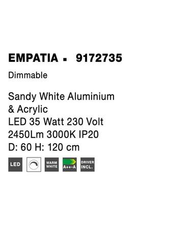 NOVA LUCE závěsné svítidlo EMPATIA bílý hliník a akryl LED 60W 230V 3000K IP20 stmívatelné 9172735
