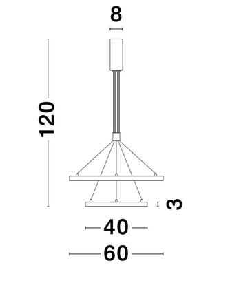 NOVA LUCE závěsné svítidlo EMPATIA bílý hliník a akryl LED 108W 230V 3000K IP20 stmívatelné 9172760