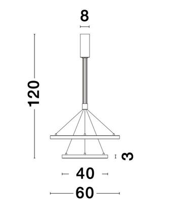 NOVA LUCE závěsné svítidlo EMPATIA zlatý mosazný hliník a akryl LED 60W 230V 3000K IP20 stmívatelné 9172860