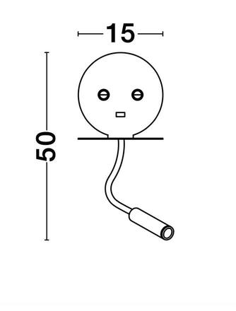 NOVA LUCE bodové svítidlo ECLIP bílý hliník nastavitelné vypínač na těle USB nabíjení LED Samsung 230V 3000K osvětlení 6W čtecí lampička 3W IP20 9173281