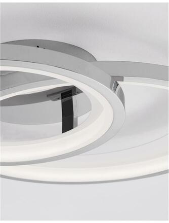 NOVA LUCE stropní svítidlo GALAXY chromovaný hliník bílý akryl LED 34.5W 230V 3000K IP20 stmívatelné 9180301