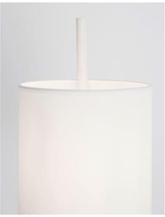 NOVA LUCE stojací lampa YAMA bílé stínidlo a bílý hliník vypínač na těle E27 1x12W 230V IP20 bez žárovky 9180521