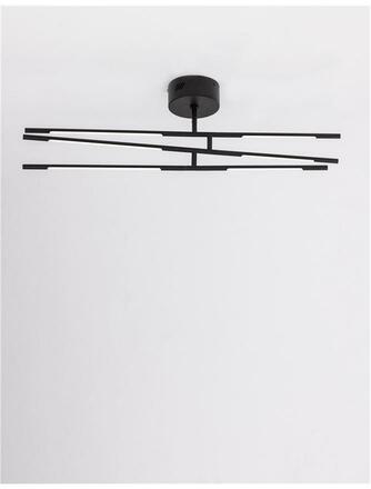 NOVA LUCE stropní svítidlo RACCIO černý kov a akryl LED 30W 230V 3000K IP20 stmívatelné 9180761