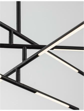 NOVA LUCE závěsné svítidlo RACCIO černý kov a akryl LED 40W 230V 3000K IP20 stmívatelné 9180780