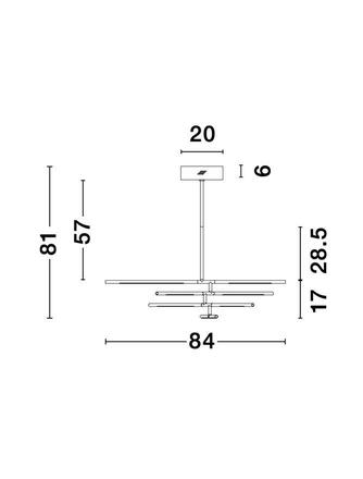 NOVA LUCE závěsné svítidlo RACCIO zlatý kov a akryl LED 40W 230V 3000K IP20 stmívatelné 9180781