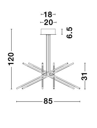 NOVA LUCE závěsné svítidlo RACCIO zlatý kov a akryl LED 56W 230V 3000K IP20 stmívatelné 9180782