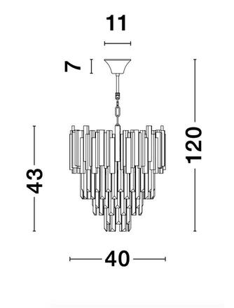 NOVA LUCE závěsné svítidlo GRANE zlatý kov a křišťál E14 4x5W 230V IP20 bez žárovky 9181100