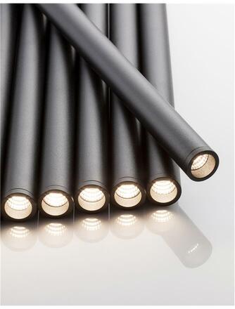 Nova Luce Štíhlé designové LED svítidlo Ultrathin - 7 x 3 W, 1680 lm, černá NV 9184024