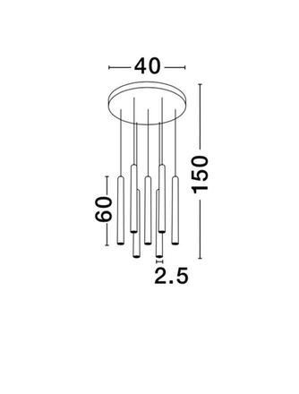 Nova Luce Štíhlé designové LED svítidlo Ultrathin - 7 x 3 W, 1680 lm, černá NV 9184024