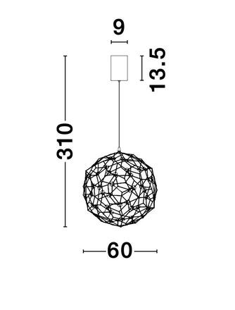 NOVA LUCE závěsné svítidlo SOLE zlatý kov LED 21.6W 230V 3000K IP20 9186001