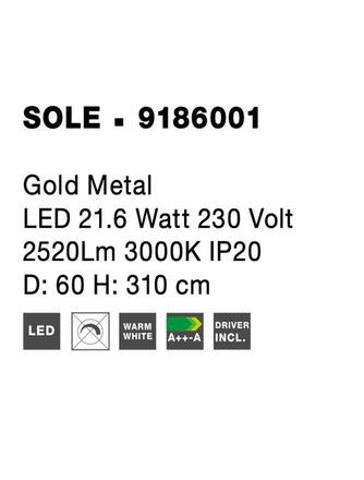 NOVA LUCE závěsné svítidlo SOLE zlatý kov LED 21.6W 230V 3000K IP20 9186001